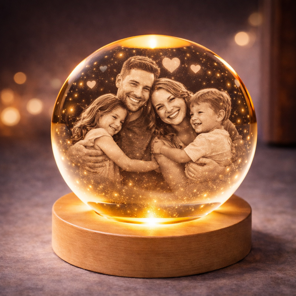 3D Crystal Photo Engraving – Personalized Keepsake Gift