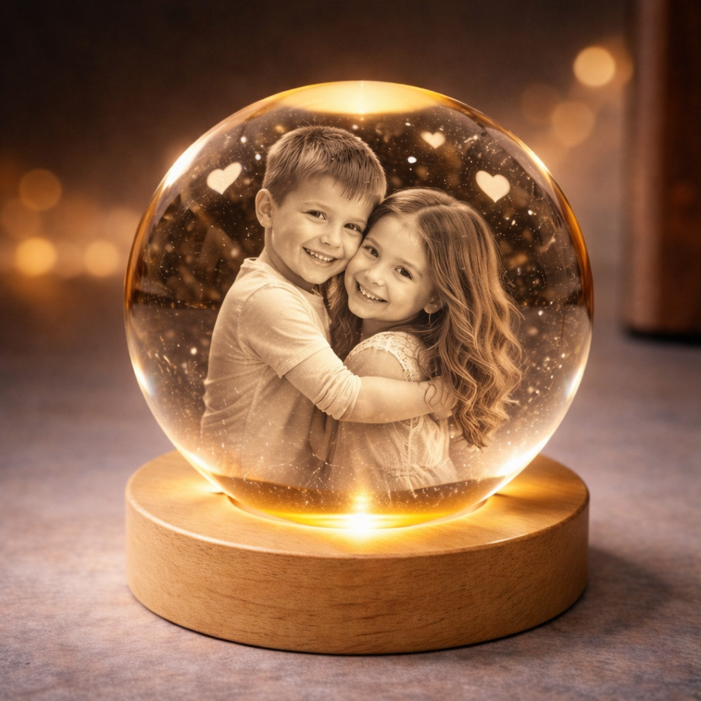 3D Crystal Photo Engraving – Personalized Keepsake Gift